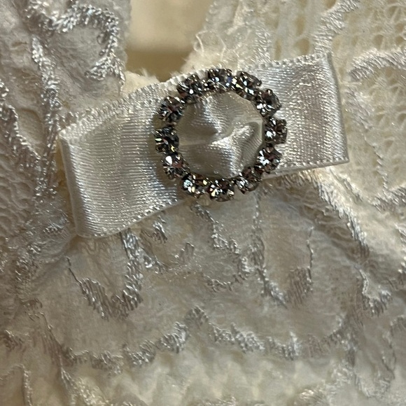 Sold Vintage style Elegant White Lace Pushup bra top Chemise. Bridal style! - Picture 4 of 9